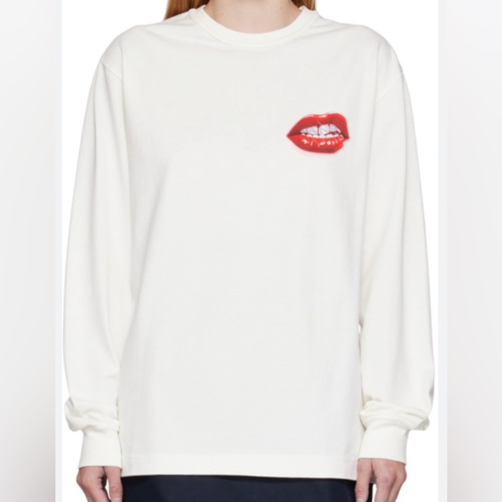 Alexander Wang White Long Sleeve Tee With Detailing